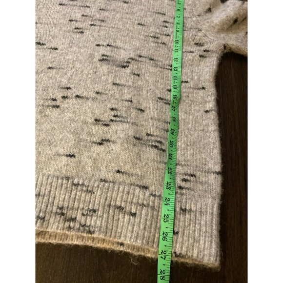 Loft Long Sleeve Wool Blend Patterned Fuzzy Sweater Size L - Picture 4 of 6